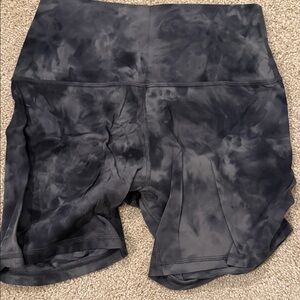 Women's Black Tie-Dye Align Shorts